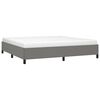 vidaXL Bedframe zonder matras stof donkergrijs 200x200 cm