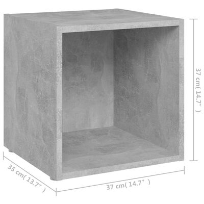 vidaXL Tv-meubelen 4 st 37x35x37 cm spaanplaat betongrijs