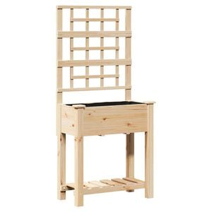 vidaXL Plantenbak Beige 71 x 38 x 152 cm Massief Vurenhout