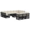 vidaXL Tuinbankenset 14 st Zwart poly rattan