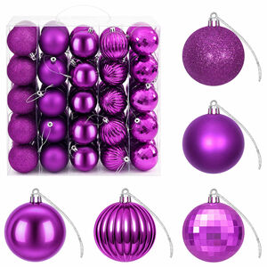 vidaXL Kerstballen set 75 st Lila 6 cm Polystyreen