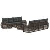 vidaXL Tuinbankenset 9 st Grijs poly rattan