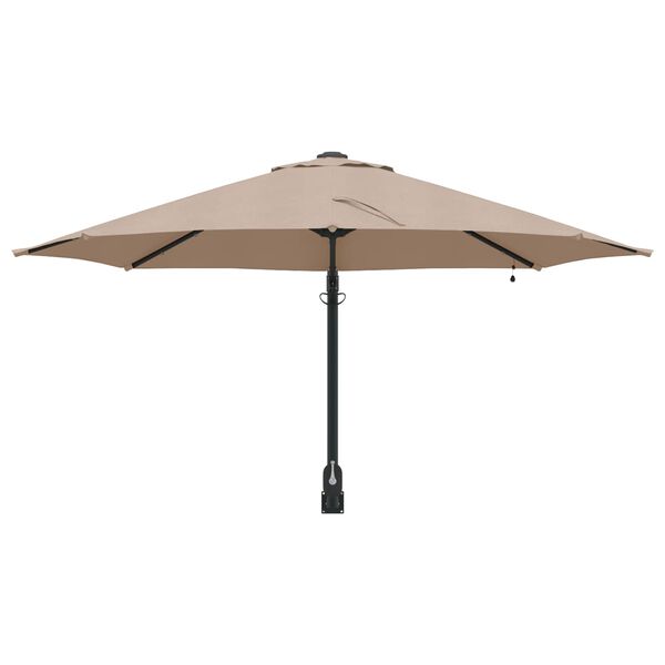 vidaXL Tuinparasol Taupe 248 x 248 x 148 cm Polyester en staal