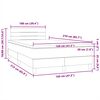 vidaXL Boxspring met matras en LED fluweel donkerblauw 120x210 cm