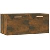 vidaXL Wandkast 80x35x36,5 cm bewerkt hout gerookt eikenkleurig