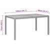 vidaXL Tuintafel 150x90x75 cm acaciahout en poly rattan zwart