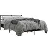 vidaXL Bedframe bewerkt hout metaal zwart 120x190 cm