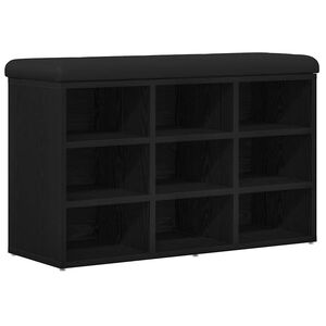 vidaXL Schoenenbank Zwart 82 x 32 x 50 cm Bewerkt hout