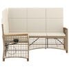 vidaXL Tuin Ligbank Set Beige en Cr&egrave;me Wit 164 x 164 x 112 cm