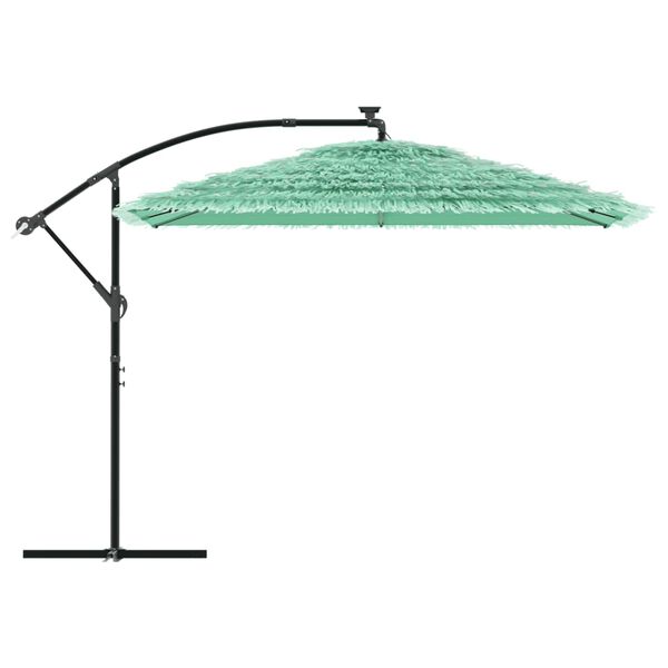 vidaXL Parasol met stalen paal 290x290x238 cm groen