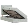 vidaXL Opslag bed met matras Lichtgrijs 120 x 200 cm Fluweel