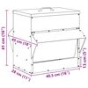 vidaXL Kip voerbak Zilver 40,5 x 45 x 41 cm Gegalvaniseerd staal
