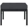 vidaXL Tuinvoetenbanken met grijze kussens 2 st 60x60x35 cm staal
