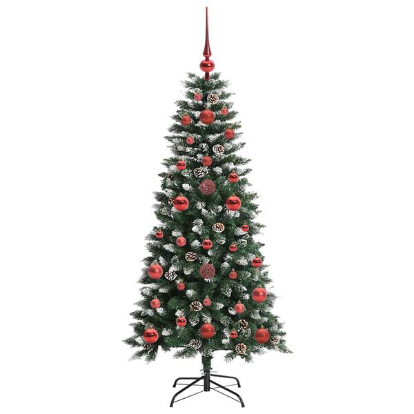 vidaXL Kunstkerstboom met 150 LED Groen 120 cm PVC en Plastic en Staal