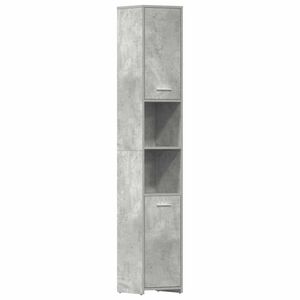 vidaXL Badkamerkast 30x30x183,5 cm bewerkt hout betongrijs