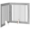 vidaXL Opvouwbaar hondenhek met standaards 2 pcs Grijs sonoma 200,5 cm