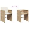 vidaXL 15-delige Tuinset met kussens poly rattan beige