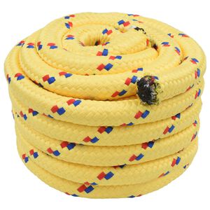 vidaXL Boottouw 4 mm 10 m Geel