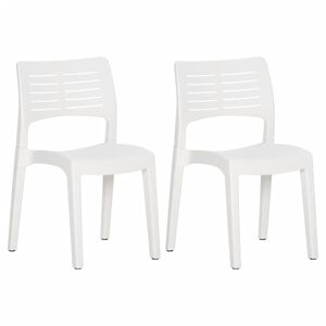 vidaXL Tuinstoelen 2 st polypropeen wit