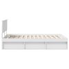vidaXL Bedframe met hoofdeinde Wit 120 x 200 cm Bewerkt hout