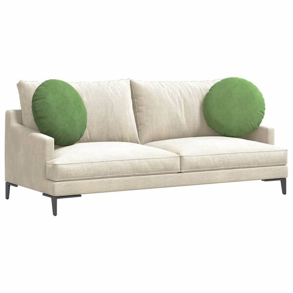 vidaXL Zitkussens 2 stuks Lichtgroen &Oslash; 40 x 13 cm Fluweel