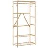 vidaXL Kledingrek met schappen 80x40x175 cm bamboe