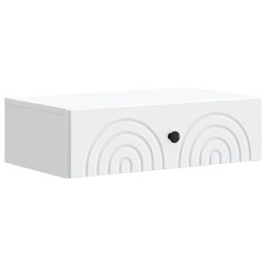 vidaXL Wandmontage Zijtafel Wit 59 x 34,5 x 17 cm Bewerkt hout