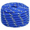 vidaXL Boottouw 20 mm 25 m polypropeen blauw