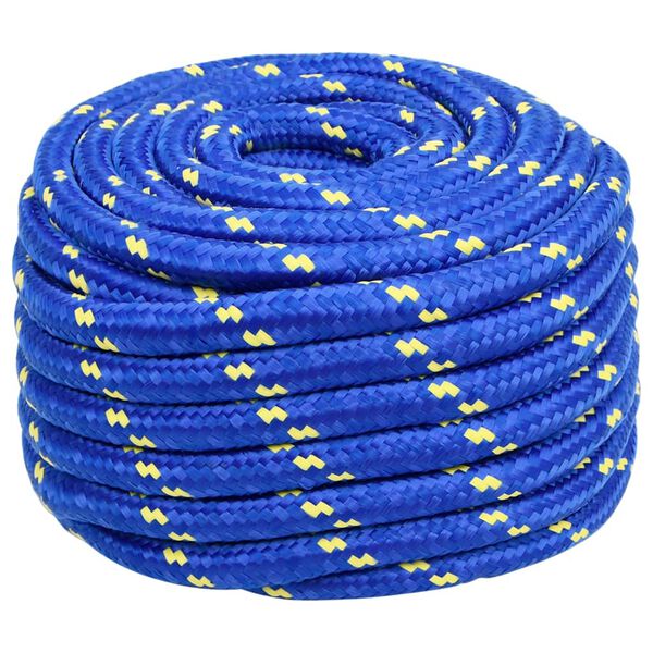 vidaXL Boottouw 20 mm 25 m polypropeen blauw