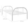 vidaXL Bedframe metaal wit 90x200 cm