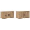 vidaXL Wandtv-kast Set 2 pcs Artisan Eiken Bewerkt hout