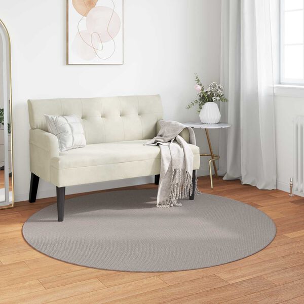vidaXL Vloerkleden Rond Cr&egrave;me en Taupe &Oslash; 160 CM