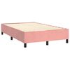 vidaXL Boxspring met matras en LED fluweel roze 120x200 cm