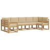 vidaXL Buiten bankenset 7 st Wit en Beige
