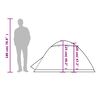 vidaXL Koepeltent 3-persoons waterdicht verduisterend stof wit