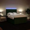 vidaXL Boxspring met matras fluweel donkergroen 140x190 cm