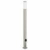 vidaXL Bolderarmatuur met sensor en stopcontact 110 cm roestvrij staal IP44