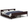vidaXL Bedframe met 2 lades massief grenenhout donkerbruin 180x200 cm