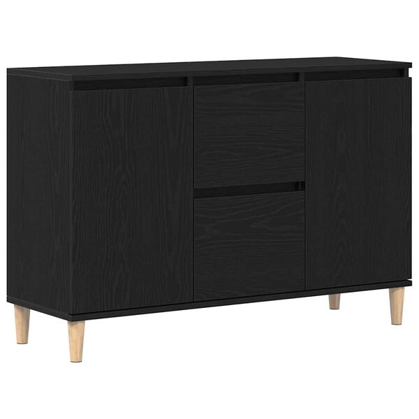 vidaXL Dressoir met lade Zwart 102 x 35 x 60 cm Bewerkt hout