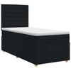 vidaXL Boxspringbed met matras met hoofdeinde Zwart 90 x 190 cm Stof