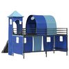vidaXL Loftbed voor Kids Zwart en Blauw 99,5 x 200 cm Metaal