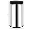 vidaXL Prullenbak met automatische sensor 60 L roestvrij staal