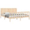 vidaXL Bedframe met hoofdbord massief hout