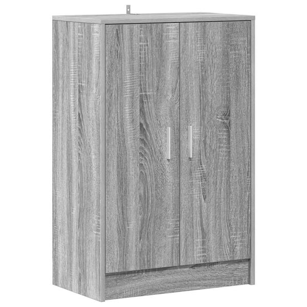 vidaXL Schoenenkast 60x35x92 cm bewerkt hout grijs sonoma eikenkleurig