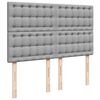 vidaXL Boxspring met matras stof lichtgrijs 140x190 cm