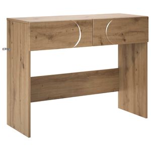 vidaXL Consoletafel Artisan eiken 96,5 x 38 x 75 cm Bewerkt hout