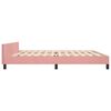 vidaXL Bedframe met hoofdeinde zonder matras 200x200 cm fluweel roze