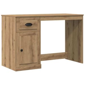 vidaXL Bureau met lade Artisan Eiken 50 x 115 x 75 cm Bewerkt hout