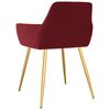 vidaXL Eetkamerstoelen 6 st fluweel wijnrood
