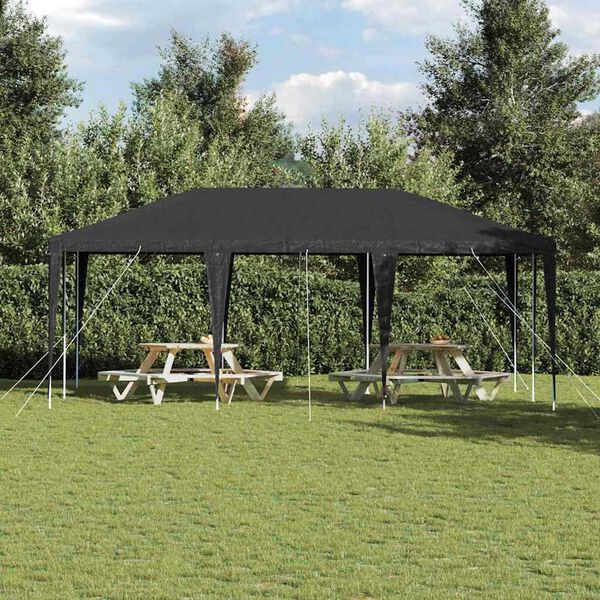 vidaXL Partytent Antraciet 600 x 400 x 266 cm Polyethyleen en Staal